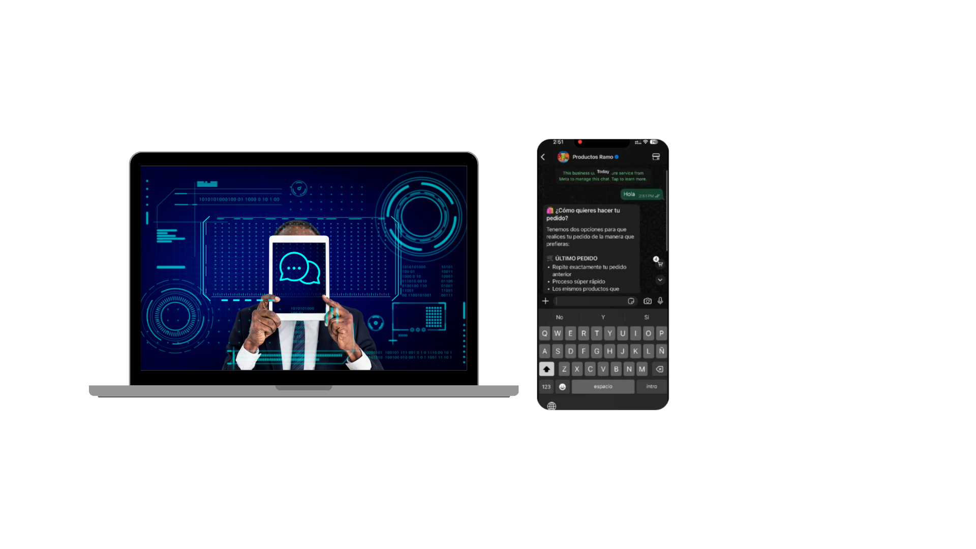 Chat Bot de Ventas es una herramienta que automatiza la gestión comercial a través de WhatsApp, permitiendo realizar pedidos, consultar cartera y revisar catálogos 24/7, con integración directa al ERP y reducción de la carga operativa.